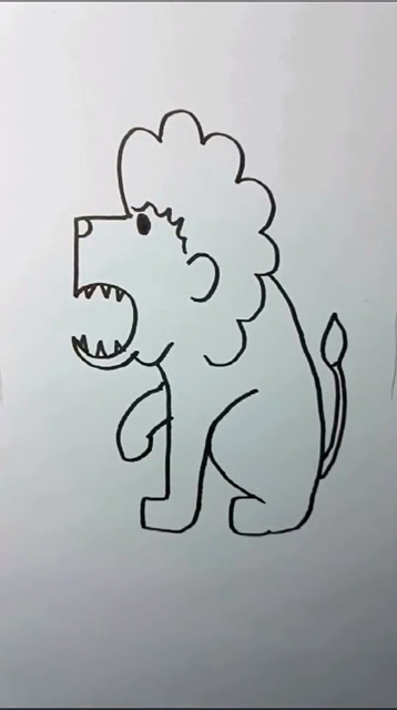 用数字5画出狮子