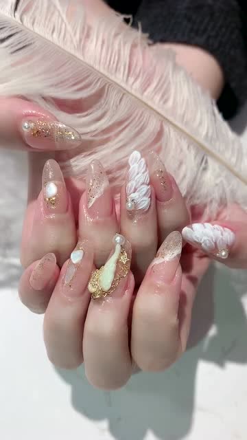 羽毛美甲真的太漂亮了,这就是小仙女都喜欢的美甲