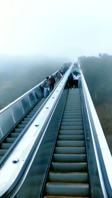 这真是通往天堂的天梯,不用走路就能看遍风景,看的我都想去了!