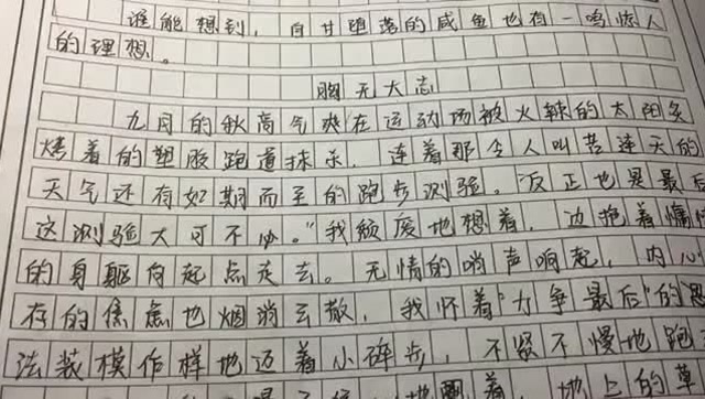 小学生关于梦想的作文小小的题记两个字就占了一行果然是心思缜密之人