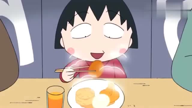 樱桃小丸子:小丸子和爸爸一起去吃关东煮,爸爸帮小丸子吹凉