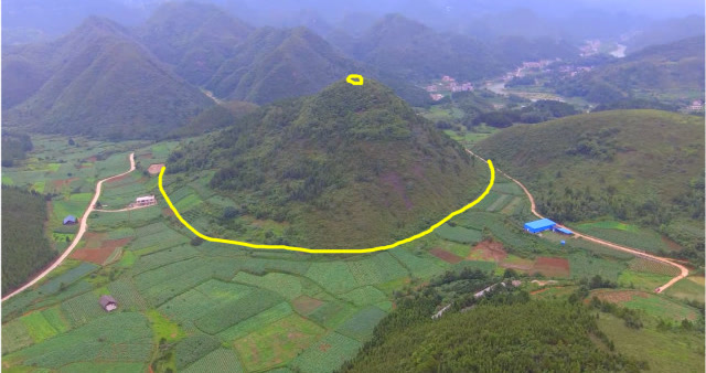 发现一处金形山风水宝地,龙穴在山顶,一个少有的富贵之地
