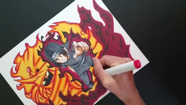 火影漫画大神手绘须佐能乎宇智波鼬:最爱的须佐能乎就是他!