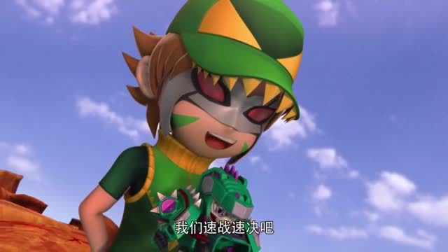 激战奇轮2:面具人给巨石加了一层火焰,小萨被吓跑了