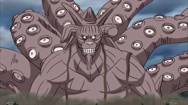 火影忍者:完美人柱力的奇拉比,使用八尾之力清理场地