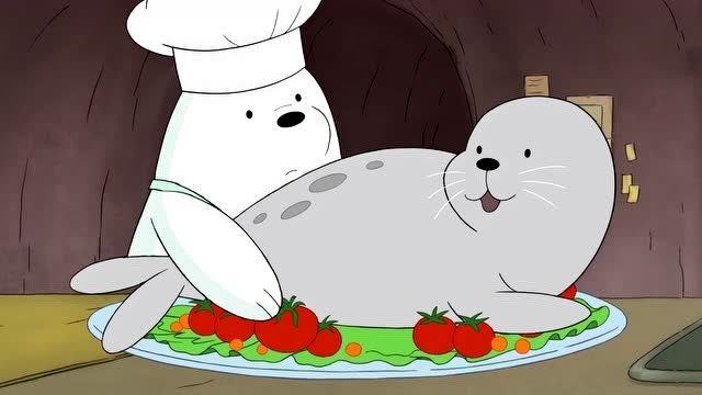 咱们裸熊:白熊舍不得吃海豹!因为太可爱了!