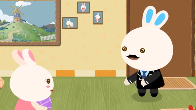 火火兔儿歌:爸爸在陪小兔子玩,爸爸真好呀,小兔子好幸福呀