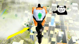 超级英雄挑战赛：超级巨人驾驶摩托车，结果飞出赛道！