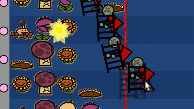 植物大战僵尸涂鸦版 派出10个扶梯僵尸,豌豆射手招架不住