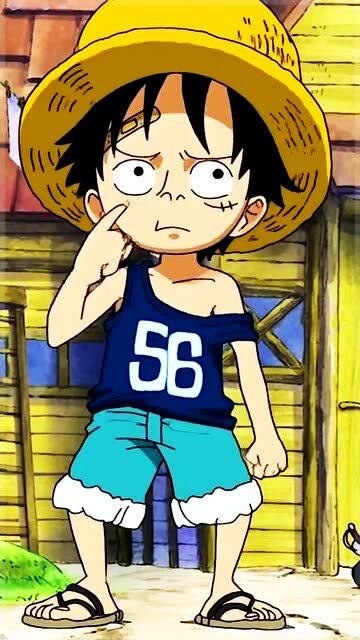 海贼王,哈哈,小时候的路飞好可爱!