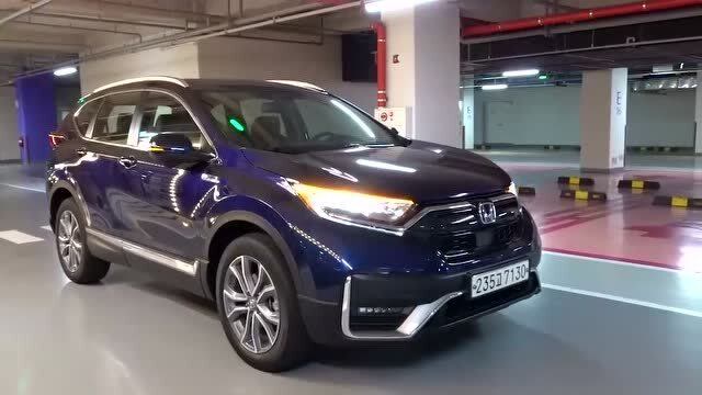 夜晚实拍2021款本田crv混动版,拿到钥匙开上路,才是霸气的开始