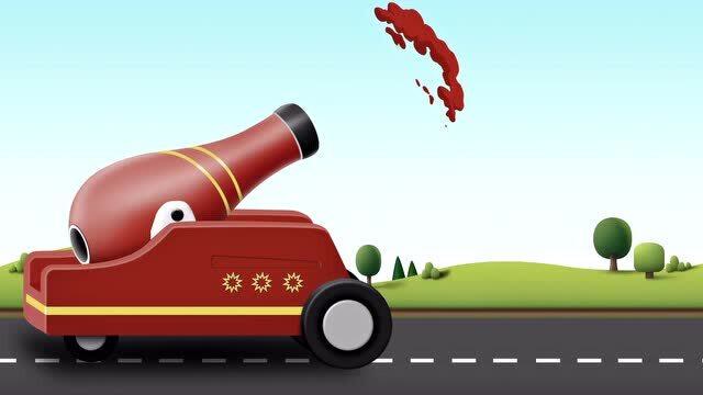 早教知识乐园  炮弹打气球认识形状,启蒙动画