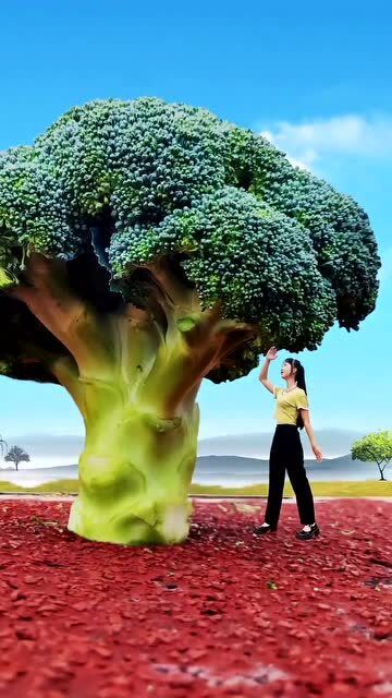 小小西兰花也可以为我遮风挡雨?#手机摄影#创意拍照