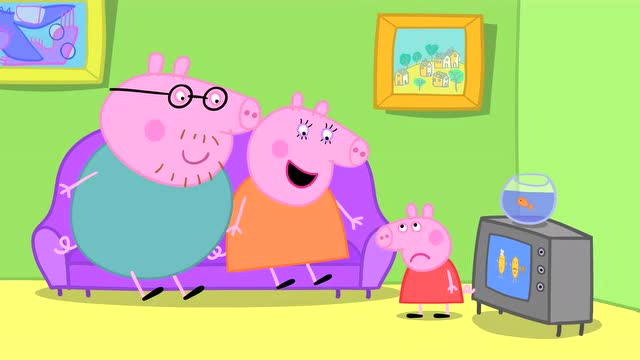 小猪佩奇第3季:佩奇在看土豆先生动画