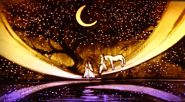 唯美沙画 情满中秋