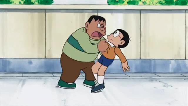 大雄用道具欺负胖虎,惹得胖虎直叫不要