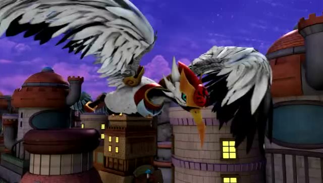 猪猪侠变身火焰鹤找到了刺客人马怪,展开战斗!