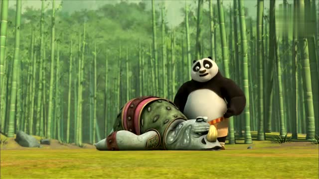 功夫熊猫帮助犀牛练武,犀牛想要打垮他