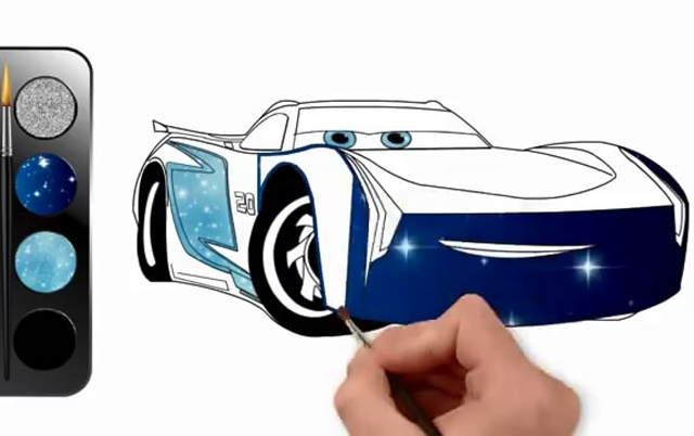 亲子简笔画:蓝色闪电麦昆