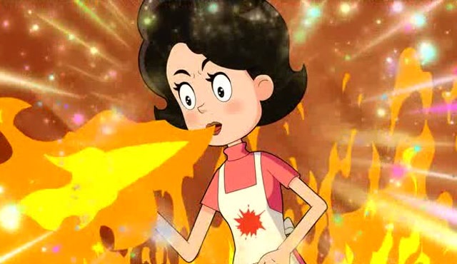 大头快跑,快跑,围裙妈妈生气了