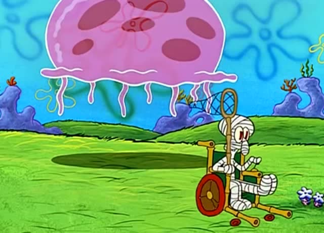 章鱼哥抓了一个小水母,却惹怒了另外一个超级大水母哦