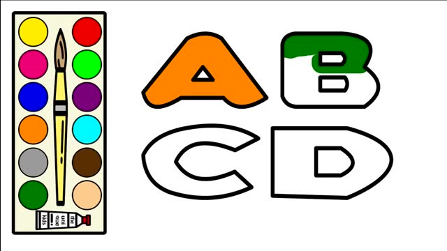 亲子简笔画:abcd字母学习下