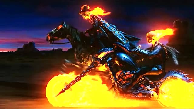 《恶灵骑士》:两个恶灵骑士变身,这匹马真帅!