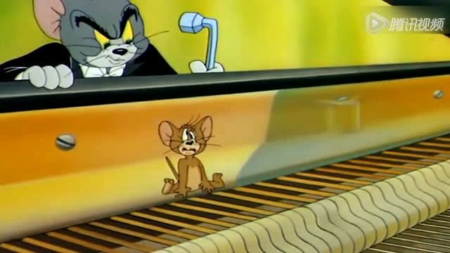 《猫和老鼠》原来杰瑞也会弹钢琴!好羡慕啊!比汤姆弹得还棒