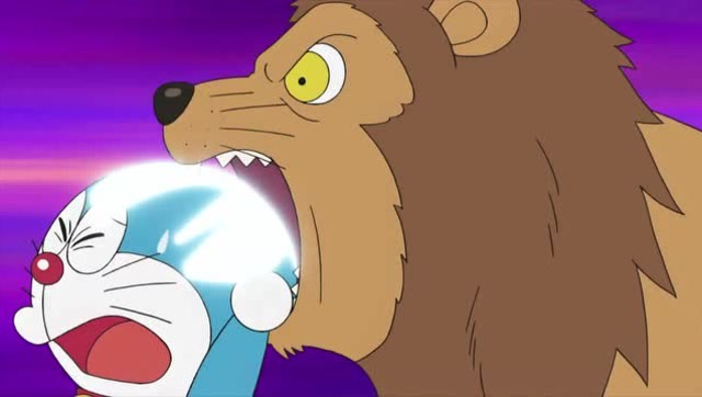 哆啦a梦的头太硬,狮子都咬不动