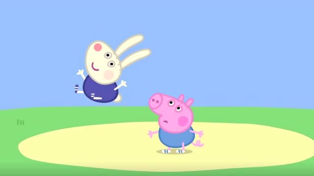 乔治发现小兔理查德跳的好像比自己远,他可能与冠军无缘了