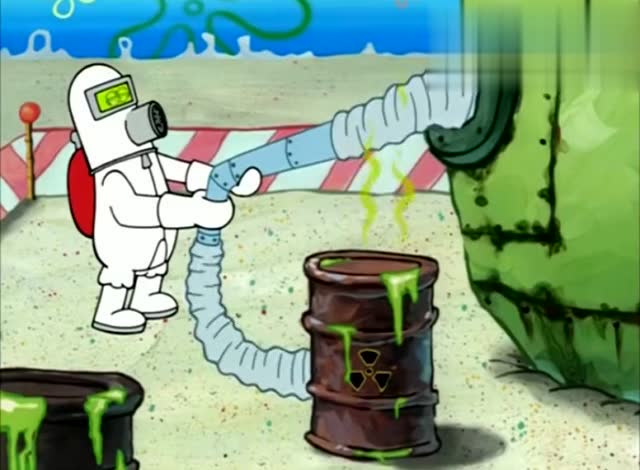 《海绵宝宝》比基堡的人喝了有危险物质的海草汁,身上都长满海草