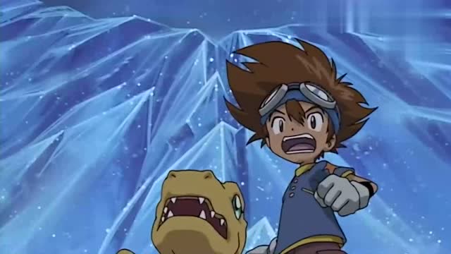 数码宝贝:拯救!被卡上黑色齿轮的雪球兽,太可爱了!
