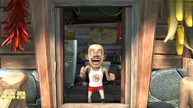 熊出没:光头强要了一身保暖内衣很快包裹就到了还非常的帅