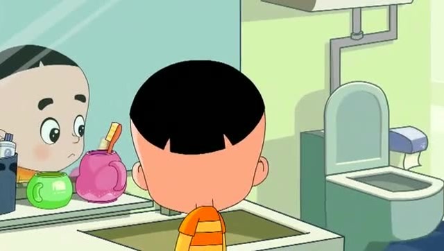 大头儿子为了不刷牙竟然把牙缸牙刷全扔马桶里了