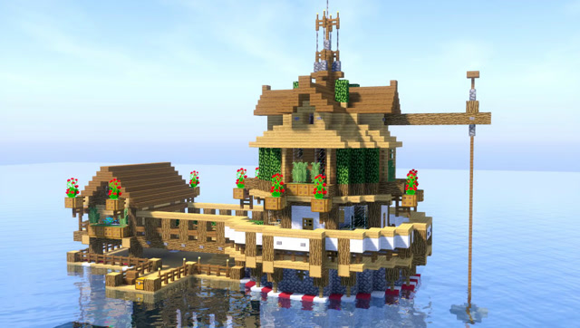 我的世界教你建造超级豪华的海上别墅2018最佳海上建筑