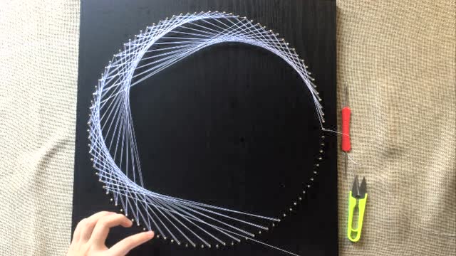 旋转几何球内5边形绕线画