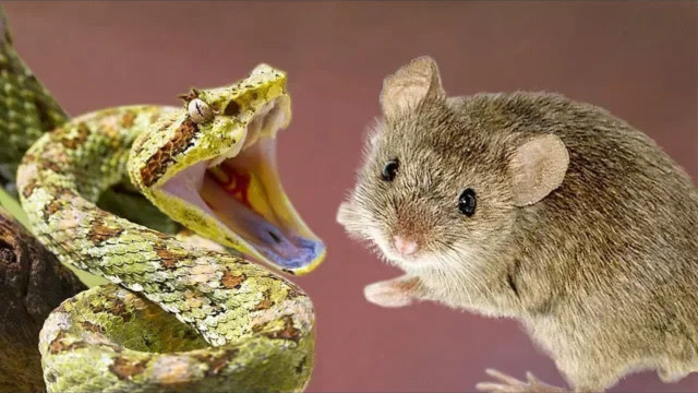 生命的速度,沙漠角响尾蛇猎捕老鼠