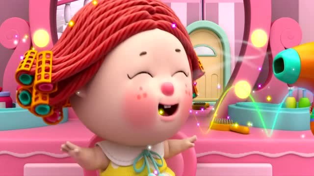 彩虹宝宝:妞妞觉得洗头发好好玩,吹头发也很好玩,真是可爱的小妞