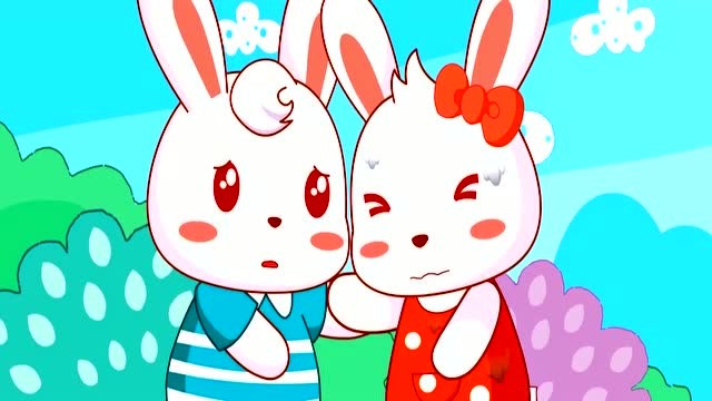 兔小贝公益剧,兔小美走路三心二意,一不小心掉进井盖里受伤了!