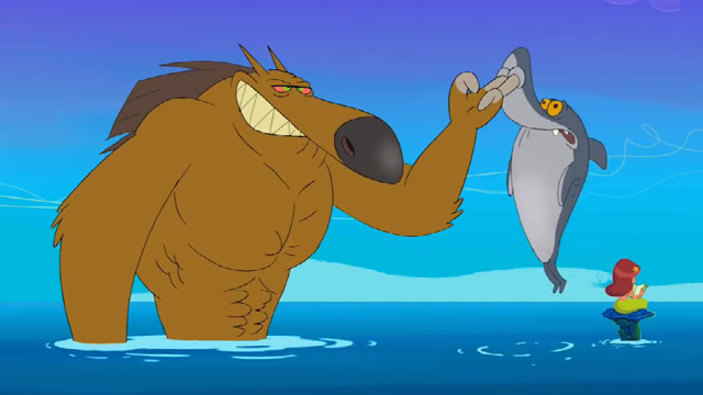 鲨鱼哥:鬣狗变得好大好强壮,鲨鱼哥瞬间怂了!