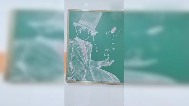 名侦探柯南,怪盗基德板报,网友:有一种优秀叫别人家的黑板报!