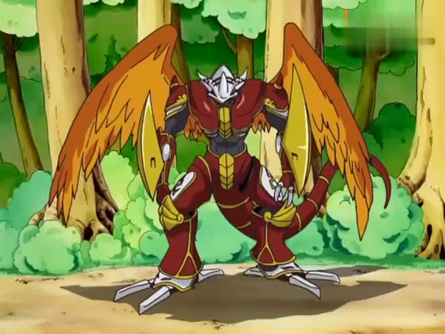 数码宝贝:炎之炎龙兽vs土之巨岩兽,巨岩兽完全被吊打