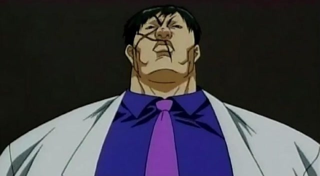 刃牙:花山薰一拳打破墙壁,一手还握着悠利手臂,悠利痛的大声惨叫