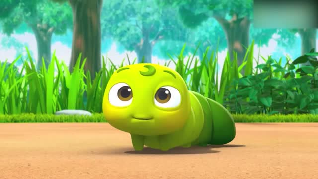 麦奇又找来新鲜的树叶,虫宝宝一会又吃完啦