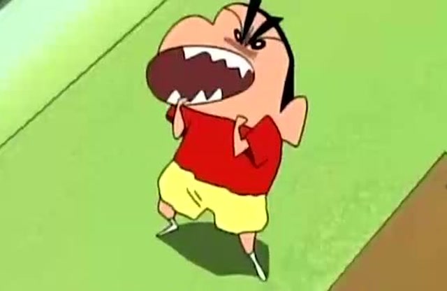 蜡笔小新:生气的小新原来长这样,好恐怖!