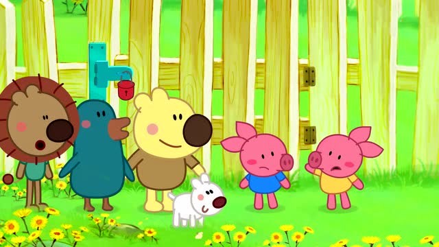 《小小画家熊小米》小猪刚遇到困难小米就来了,小猪:救星来啦
