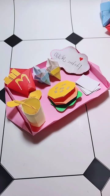 这个汉堡折纸教程,你学会了吗?