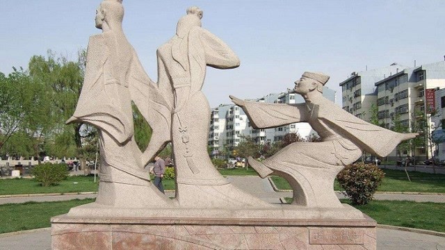 邯郸学步雕塑图片