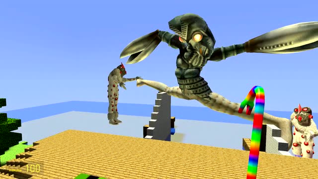 gomd:两只小怪兽在海边给哥尔赞怪兽洗脚丫子?