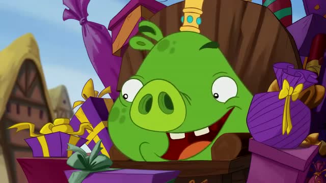 愤怒的小鸟:绿猪王出巡,哪知不慎摔倒在地,竟当众哭出了声